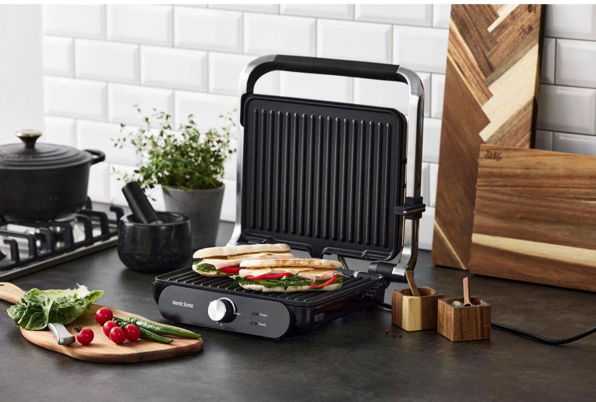 Nordic Sense 2000 W Paninigrill med Avtakbare Grillplater - Image 2