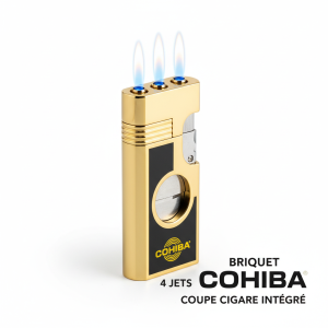 COHIBA 4-jet-tenner Integrert sigarkutter japan