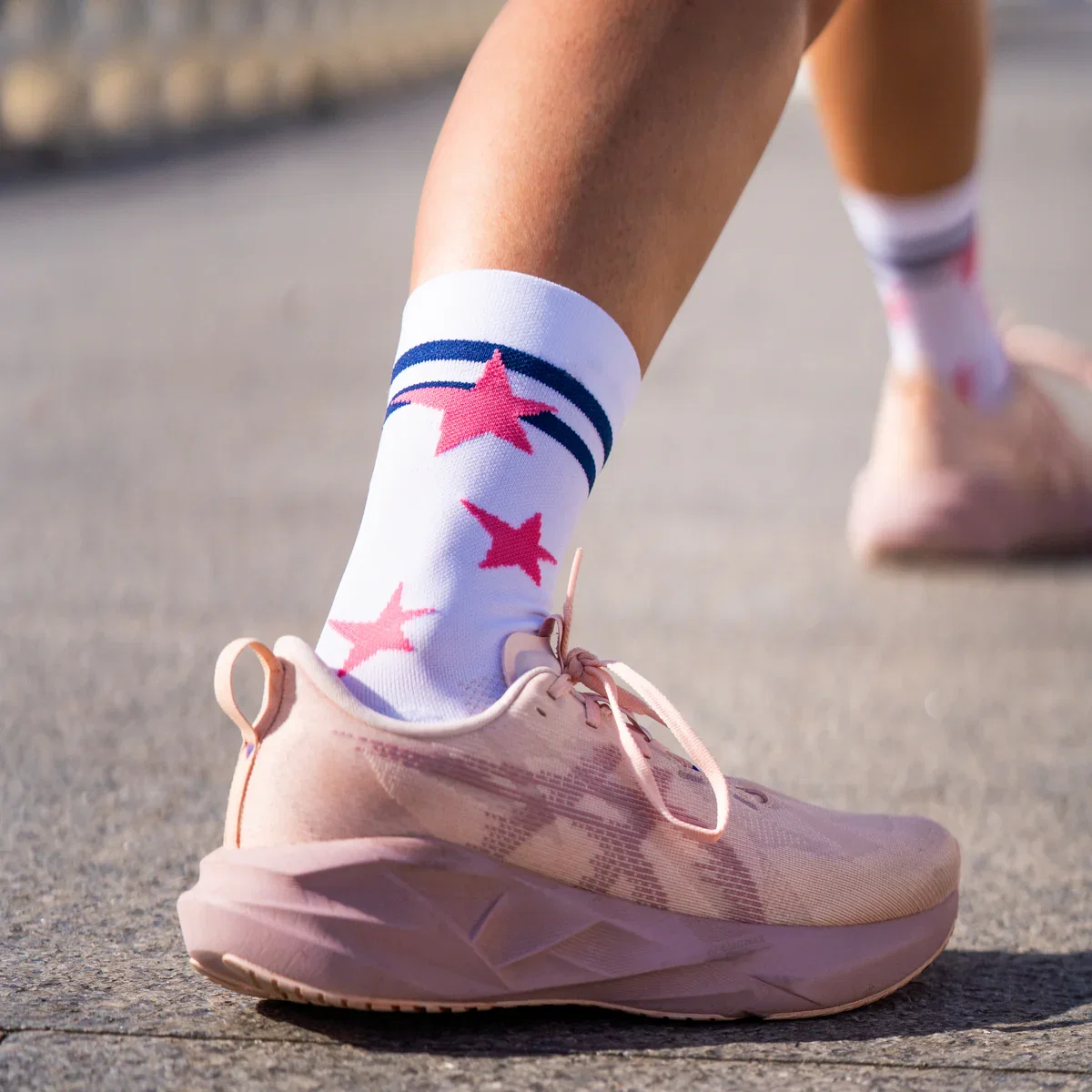 Run Star Pink - Running Socks - Image 4