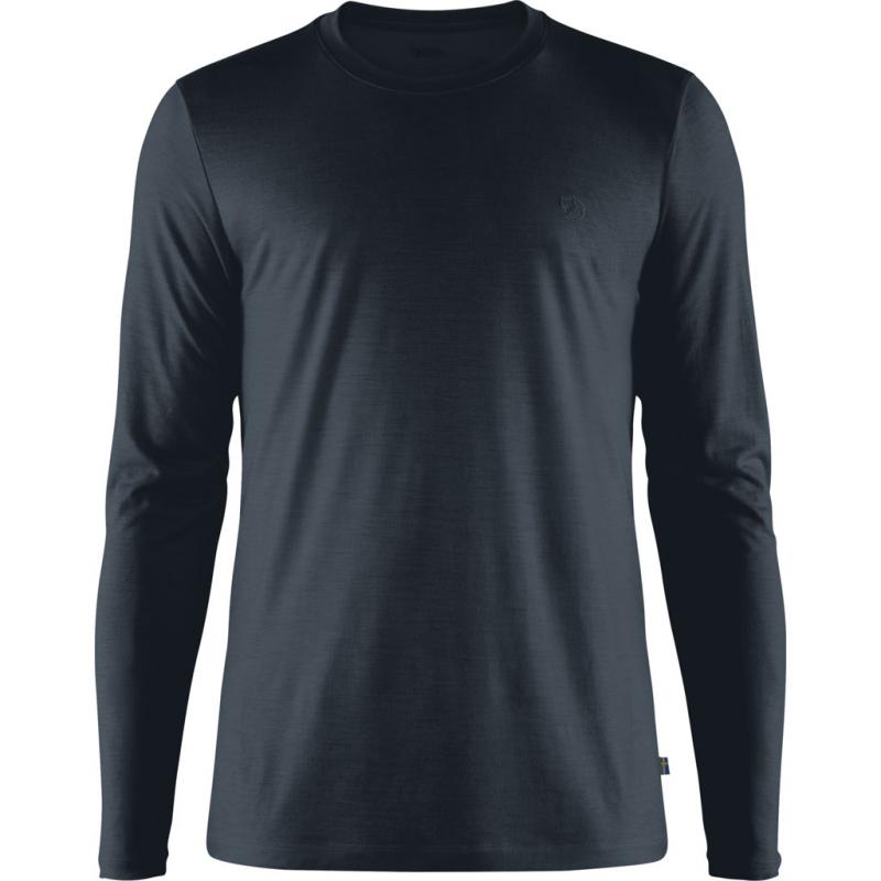 Fjällräven Abisko Wool Longsleeve Herre Dark Navy