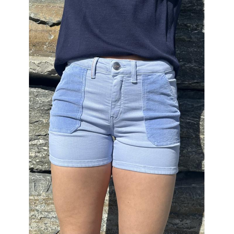ISLOW Emilia Drill Shorts Dame Bleu Ciel - Image 2