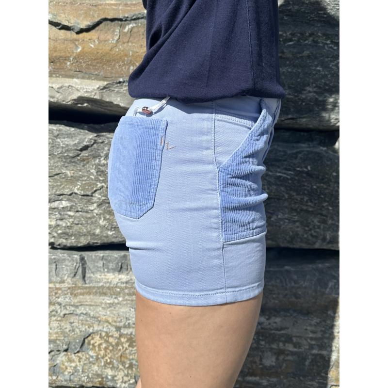 ISLOW Emilia Drill Shorts Dame Bleu Ciel - Image 3