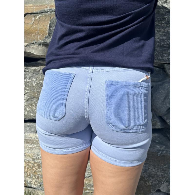 ISLOW Emilia Drill Shorts Dame Bleu Ciel - Image 4