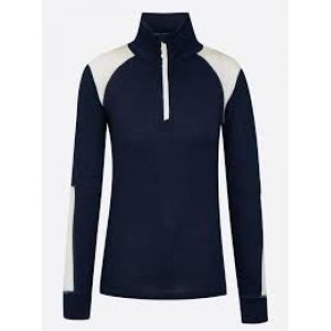 WoolLand Hilleknuten LS Top Dame Blue Ink